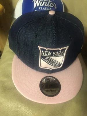 New York Rangers Hat Premium NHL New Era Pink Denim Hockey NHL Cap - Image 1 of 3