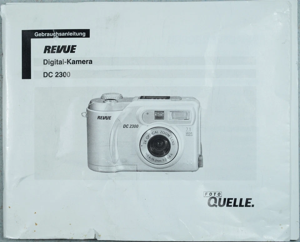 Revue DC 2300 Digital-Kamera, Gebrauchsanleitung, guter Zustand 62 S. - Image 1 of 1