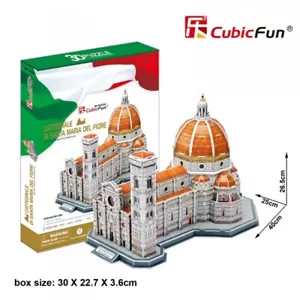 3D Puzzle CATHEDRAL OF SAINT MARY OF THE FLOWER FLORENCE 123 Pcs CubicFun - Picture 1 of 4