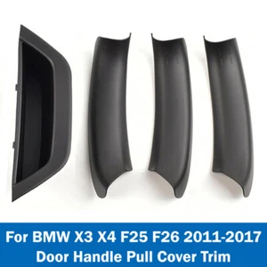 LHD Für BMW X3 F25 X4 F26 11-17 4X Innen Türgriff Abdeckung Verkleidung Schwarz - Bild 1 von 10