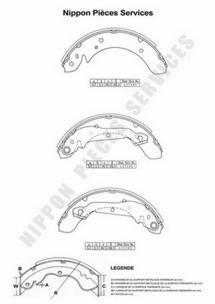 Kit ganasce freno PER Hyundai Sonata II 2.0i 80 KW 109 CV - Imagen 1 de 1