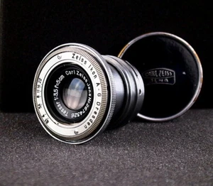 Lens Carl Zeiss Jena Tessar 1:3,5 f = 5 cm (Zeiss Ikon A-G Dresden) Mount CONTAX - Picture 1 of 7