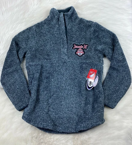 Toronto FC MLS Fluffy Sherpa Pajama Jacket 1/4 Snap Pullover Gray Women's M NEW Cover