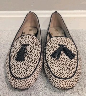 Boden乐福鞋女式40.5码动物印花皮革流苏  — 第 1/4 张图片
