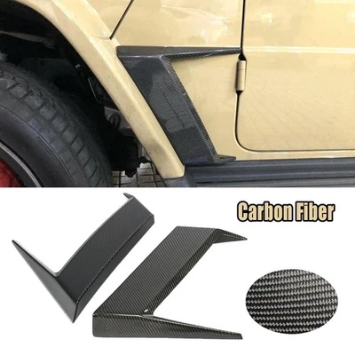 Embellecedores de ventilación laterales de fibra de carbono real para Benz Clase G W463 W464 G500 G63 AMG Foto 1 de 4