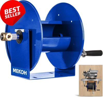 Carrete de manguera para lavadora a presión 150 pies 3/8" 300 pies 1/4" 4500 PSI M22 montable Foto 1 de 4