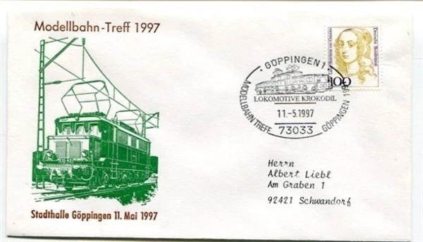 D37643 Modellbahn-Treff 1997 火车机车铁路覆盖德国 — 第 1/1 张图片