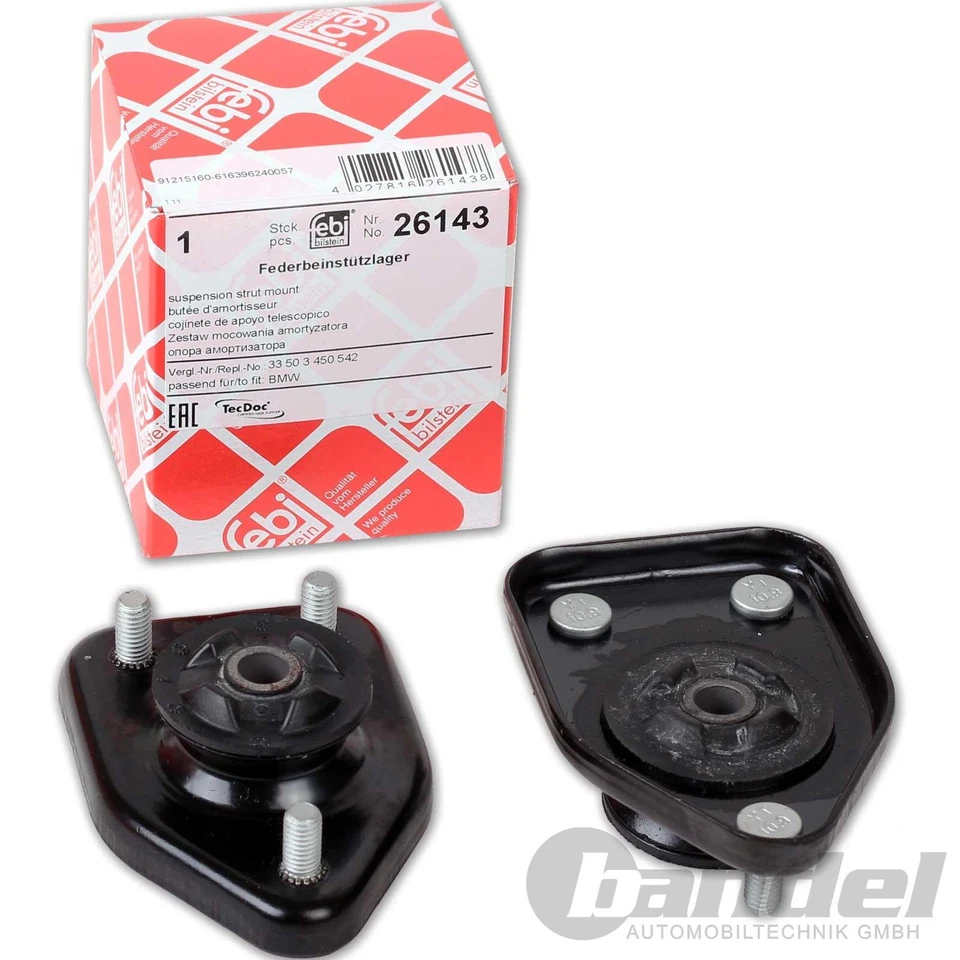 2 FEBI FEDERBEINLAGER STÜTZLAGER DOMLAGER HINTEN passend für BMW X3 E83 - Bild 1 von 1