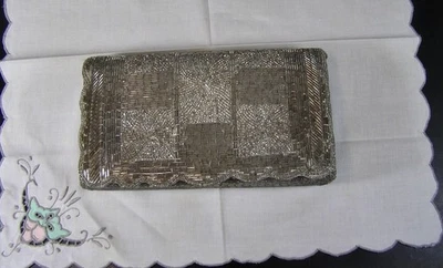 Vintage Carlo Fellini Beaded Evening Purse Clutch, Cocktail Wedding - Image 1 of 4