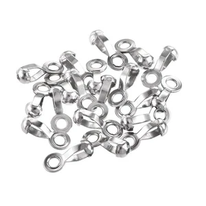 Ball Chain Connector 4mm 4.5mm Hole Pull Loop Link Stainless Steel 20pcs - Picture 1 of 6