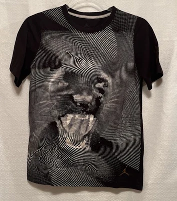 Jordan Phantom Panther T Shirt Dri Fit Short Sleeve 23 Jumpman Boys L Black - Image 1 of 4