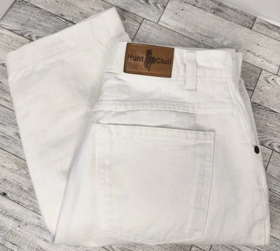 Pantalones de mezclilla vintage Hunt Club blancos cintura alta mamá talla 12 estilo alto # 6452  Foto 1 de 4