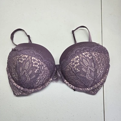 Sujetador Victoria's Secret para mujer 32DD púrpura muy sexy push up encaje con aros Foto 1 de 4