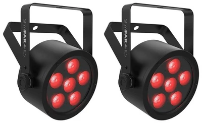 (2) Chauvet DJ SlimPAR H6 ILS RGBAW+UV LED DMX Par Can Party/Stage Wash Lights - Image 1 of 4