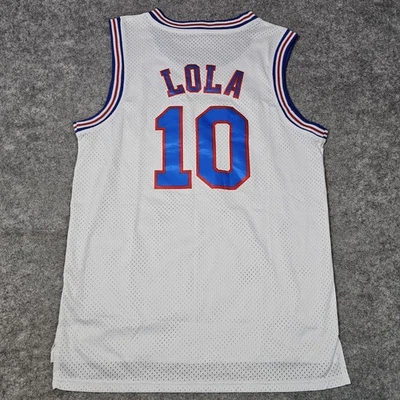 Camiseta deportiva Lola Bunny #10 Tune Squad Space Jam película de baloncesto adulto M blanca Foto 1 de 4