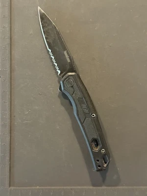 Navaja de Bolsillo Kershaw Appa Borde Combo Negra 1402BLKST Usada Foto 1 de 4