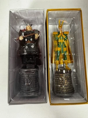 Pieza de colección de ajedrez Eaglemoss Marvel Thor y Loki Foto 1 de 3