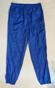 SIERRA SPORT Track Pants Mens Size L Blue Side Ankle Zip Pockets Drawstring - Picture 1 of 8