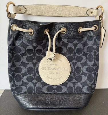 Coach Dempsey Balde e Cordão Azul Demin e Couro---Quase Novo Estado! - Imagem 1 de 4