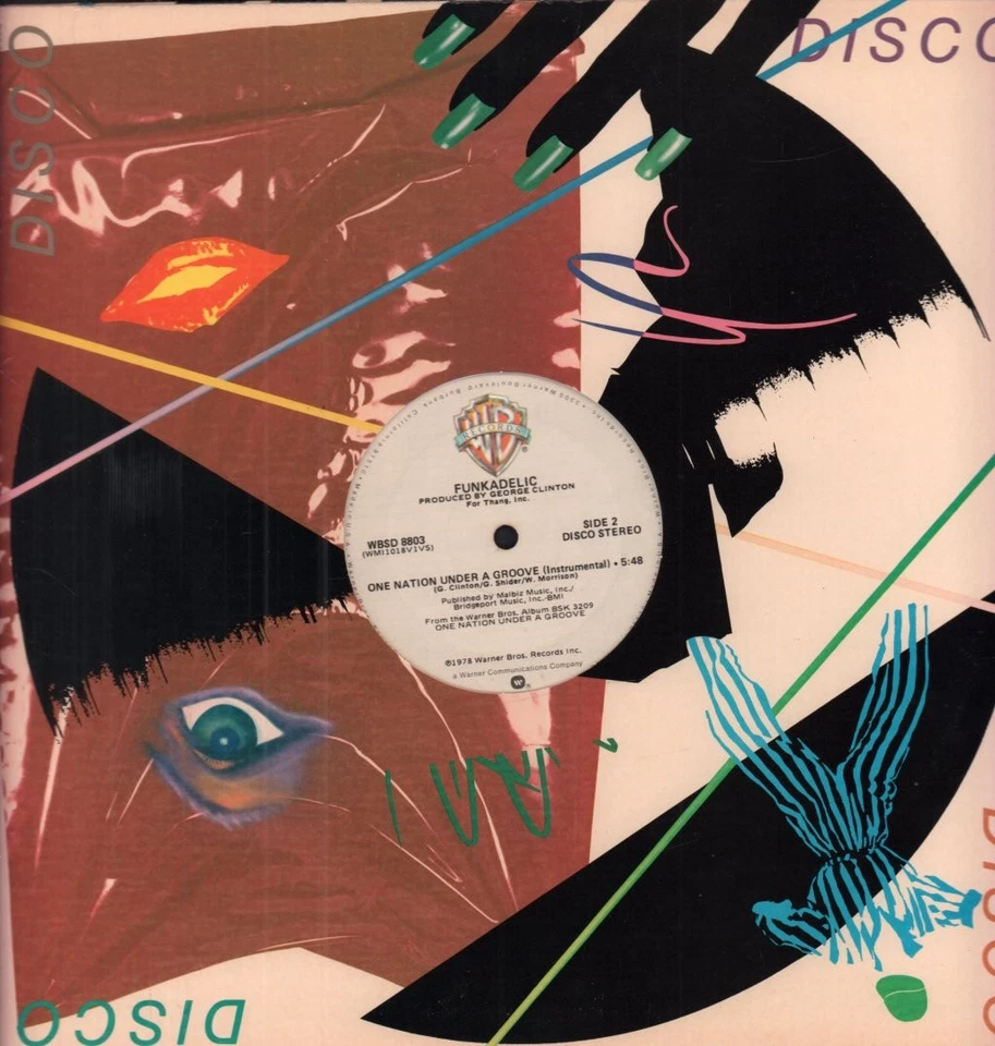 Funkadelic One Nation Under A Groove 12" Vinyle USA Warner Bros. 1978 En Die Cut - Photo 1/3