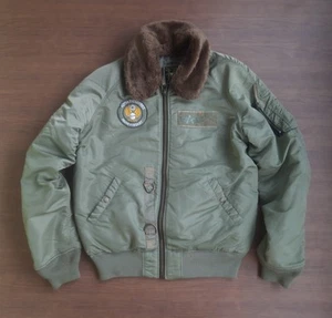 Chaqueta de Vuelo Bombardero ALPHA INDUSTRIES ANIVERSARIO 55º Tipo B-15 Verde Talla L - Imagen 1 de 17