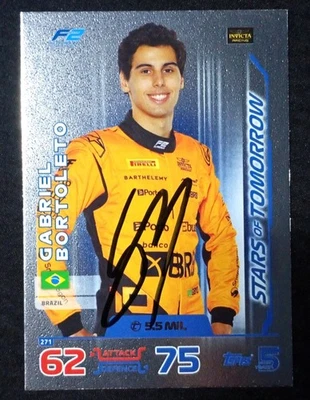 F1 CARD Topps autografo GABRIEL BORTOLETO Sauber hand SIGNED brasil - Immagine 1 di 2