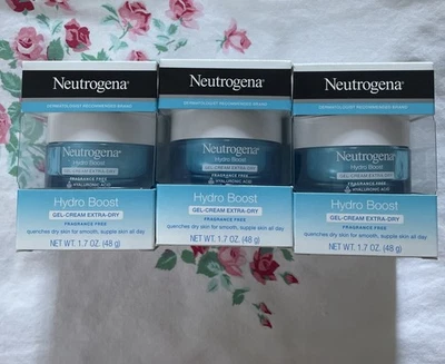 3~Neutrogena Hydro Boost GELCREAM EXTRA DRY Skin Fragrance Free 1.7oz Retired - Image 1 of 4