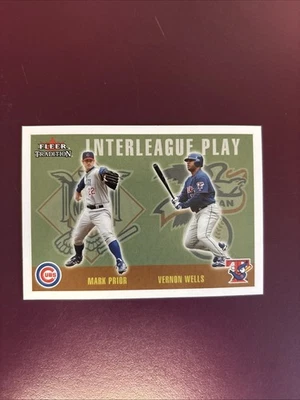 2003 Fleer Tradition Update - Interleague Play Vernon Wells, Mark Prior #U270 - Image 1 of 2