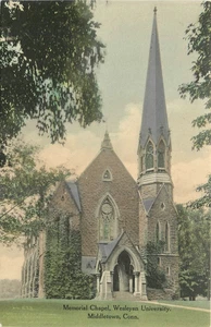 C1910 Middletown Connecticut Memorial Chapel Wesleyan Univ, postal 25-9771 - Imagen 1 de 2