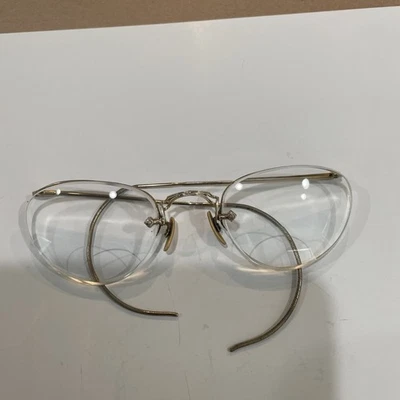 Universal Optical (UOC) 12k Gold Fill True Antique Eyeglasses Rimless - Image 1 of 4