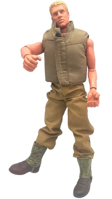 G.I. Joe Blonde 1996 Hasbro Pawtucket R.I. 11” Poseable + vest boots pants Good - Image 1 of 4