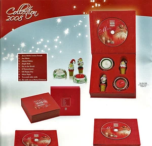 Set Christmas 2 Wine Corks + 2 Holders + CD Musiche Galvanic Silver 925% 8126 - Picture 1 of 1