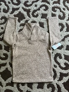 Brown Jumping Beans Boy's Shawl Collar Fleece Sweater EJ2 Size 5 NWT - Picture 1 of 1
