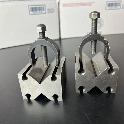 LPPSc 63 x 45 x 70Vee Block Par con Abrazaderas Juego de 2 Molienda V-Block Fowler? Foto 1 de 4