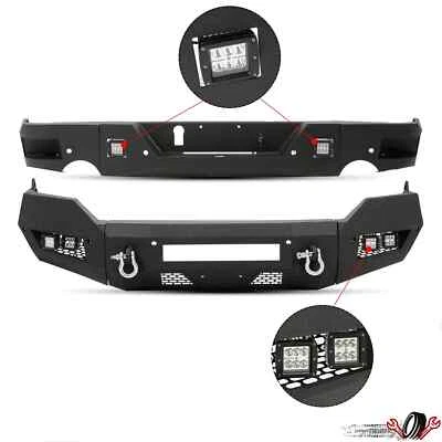 Steel Front/Rear Bumper For 2013 2014 15 16 2017 2018 Dodge Ram 1500 w/LED Light Foto 1 de 4