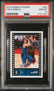 2019 Panini Sticker Luka Doncic #301 PSA 10 GEM MINT DALLAS MAVERICKS - Bild 1 von 2