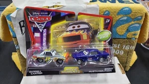 NIB 2011 DARRELL CARTRIP BRENT MUSTANGBURGER MOVIE MOMENTS DISNEY CARS 2 PACK - Picture 1 of 5