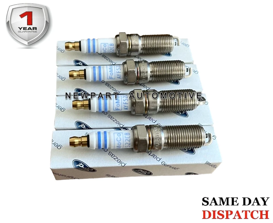 4 GENUINE SPARK PLUGS for FORD B-MAX CMAX FIESTA FOCUS MK1 MK2 C-MAX 1.4 1.6 1.8 - Image 1 of 1