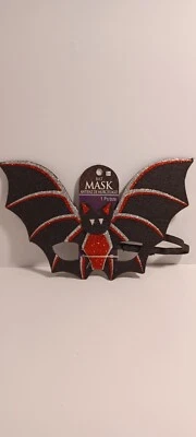 GLITTERY BAT FACE MASK - Halloween Mask, NEW - Image 1 of 2