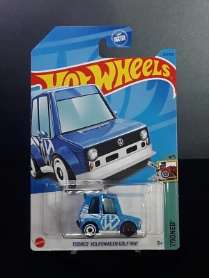 Estuche Hot Wheels Error Treasure Hunt Tooned VW Volkswagen Golf MK1 Azul 2023 N  Foto 1 de 4