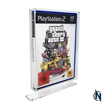 CARDNAX Acryl Case für PlayStation 2 Spiele ☆ PS2 🧲 UV Schutz mit Magnetverschluss 🧲