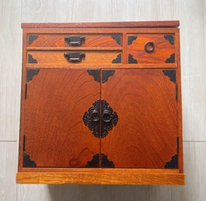 Japanischer Vintage Nähmaschinenständer Nähbox Haribako Zubehörkoffer Retro - Bild 1 von 24