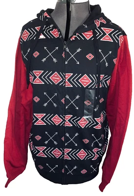 NUEVO CON ETIQUETAS SUDADERA CON CAPUCHA DISEÑO FLECHAS Y DIAMANTES QUINTO SOL TALLA M ENTRENAMIENTO SENDERISMO BICICLETA Foto 1 de 4