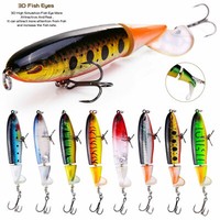 Whopper Plopper Fishing Lure Topwater Floating Rotating Tail for Carp Bass Pike