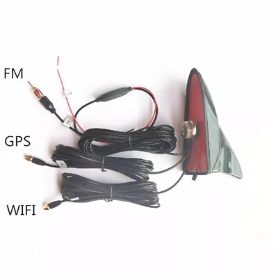 Shark Fin Car Antenna Radio FM/AM Signal Aerial Amplifier For WIFI GPS SystemJUv - Image 1 of 4