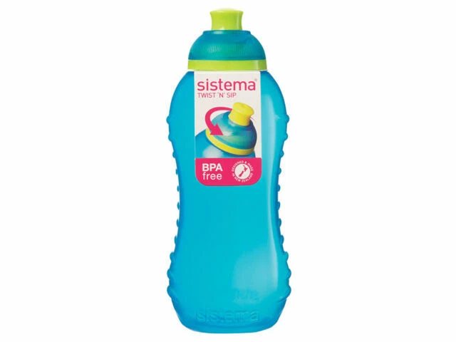 Sistema TWIST 'N' SIP 330ml Drink Water Bottle - Blue - Image 1 of 1