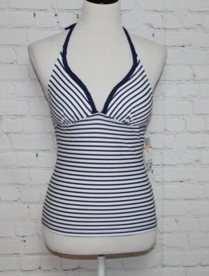 Nuevo con etiquetas ~ Camiseta Tankini Malibu Blue Dream Girl Jr Trenzada Moldeada Push Up Talla Pequeña Foto 1 de 4