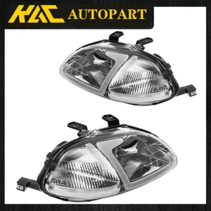 For 1996 1997 1998 Honda Civic EJ/EM/EK Headlights HeadLamps LED DRL Bar US - Picture 1 of 12