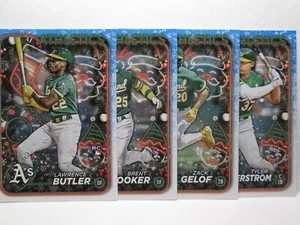 2024 TOPPS HOLIDAY Oakland AthleticTEAM SET (4 carte base) vedi foto per giocatori - Foto 1 di 2