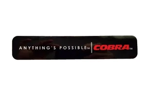 sTICKER COBRA MOTORSPORT ANYTHINGS POSSIBLE BLACK WHITE RED VINTAGE NOS neocurio - Picture 1 of 5